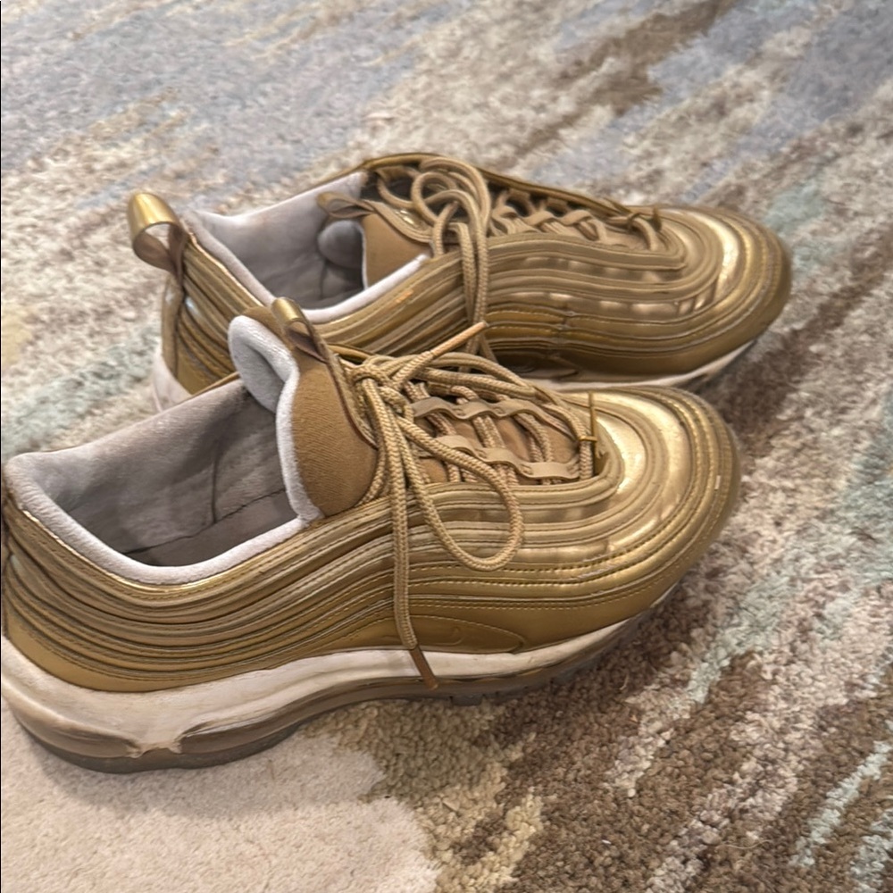 Gold Nike Athletic Sneakers